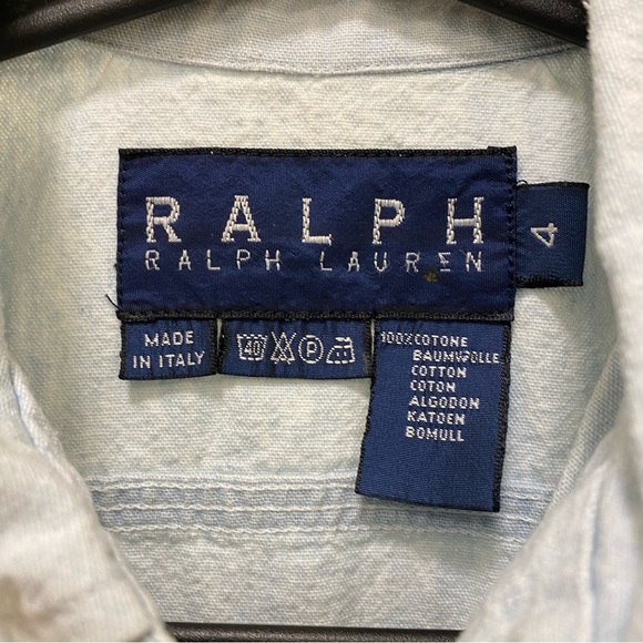 Ralph Lauren, sleeveless denim blouse, size 4 - Picture 3 of 3